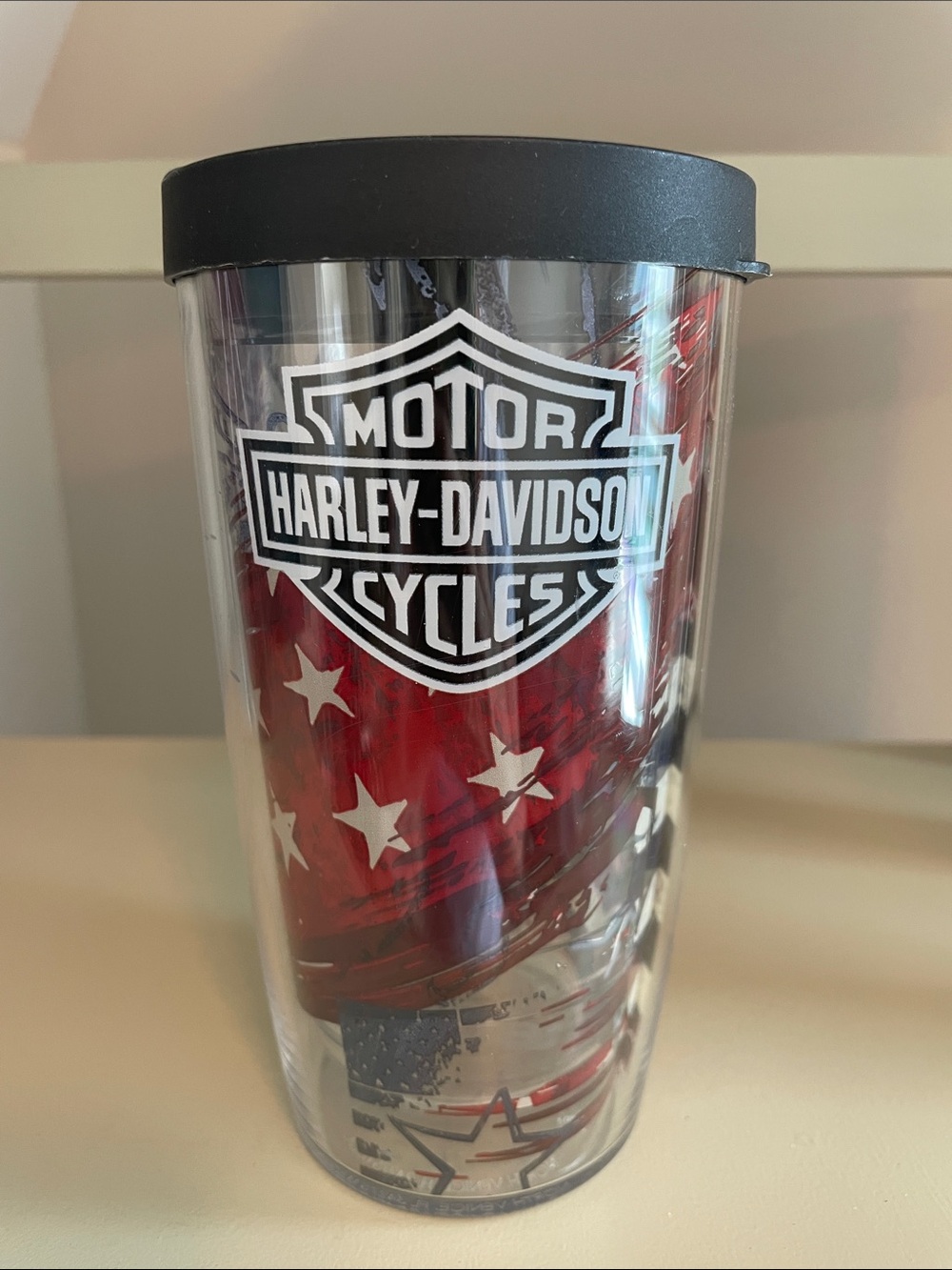 Tervis Tumbler Harley-Davidson Black & Red Star Logo Travel Tumbler 16 oz NEW